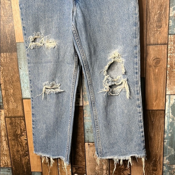 Levi’s 512 slim fit cotton raw hem jeans Distressed Blue Jeans - Picture 4 of 16